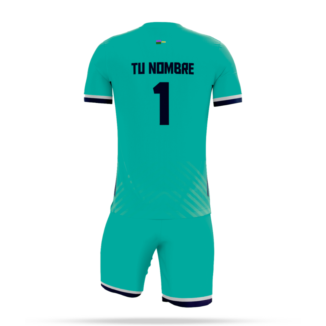 Equipación Adulto Turquesa - Fútbol Portero (Incluye calcetas negras)