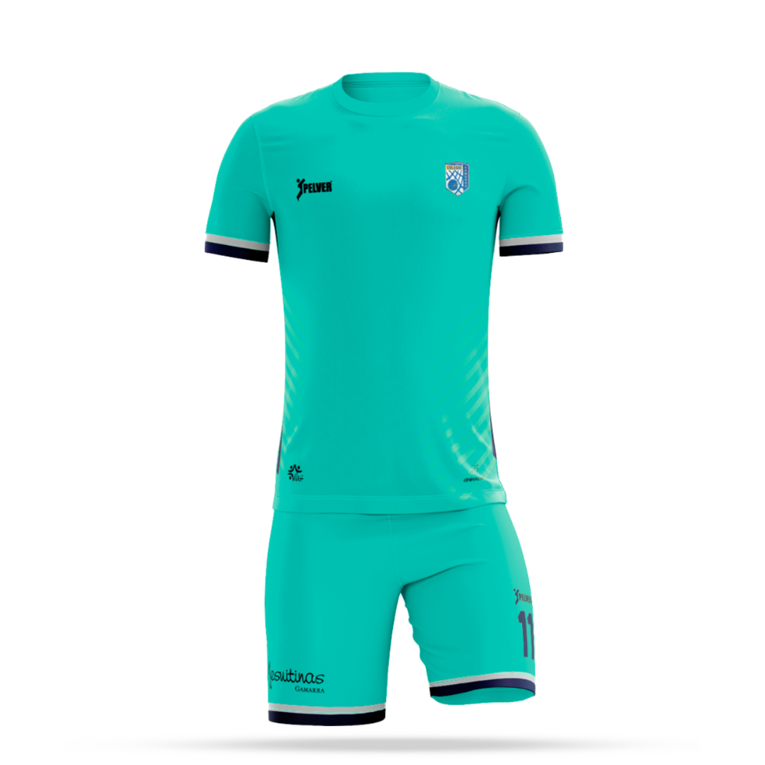 Equipación Adulto Turquesa - Fútbol Portero (Incluye calcetas negras)